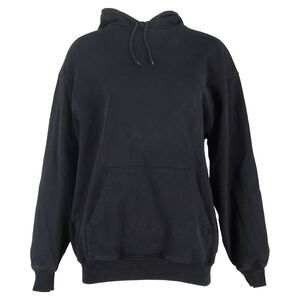 Balenciaga Oversized Logo-Print Hoodie in Black Cotton